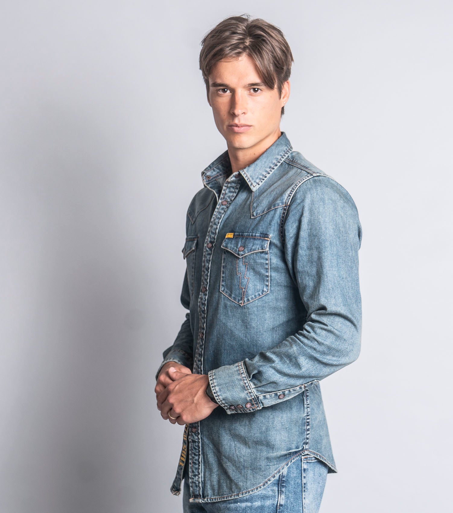 Wheel's on Fire Denim Shirt (Indigo)