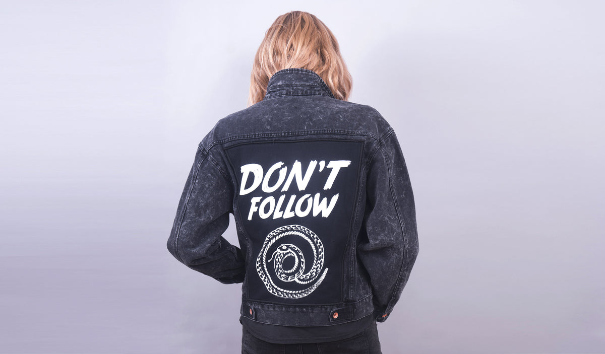 Don't Follow Classic Fit Denim Jacket by Barking Irons Barking Irons