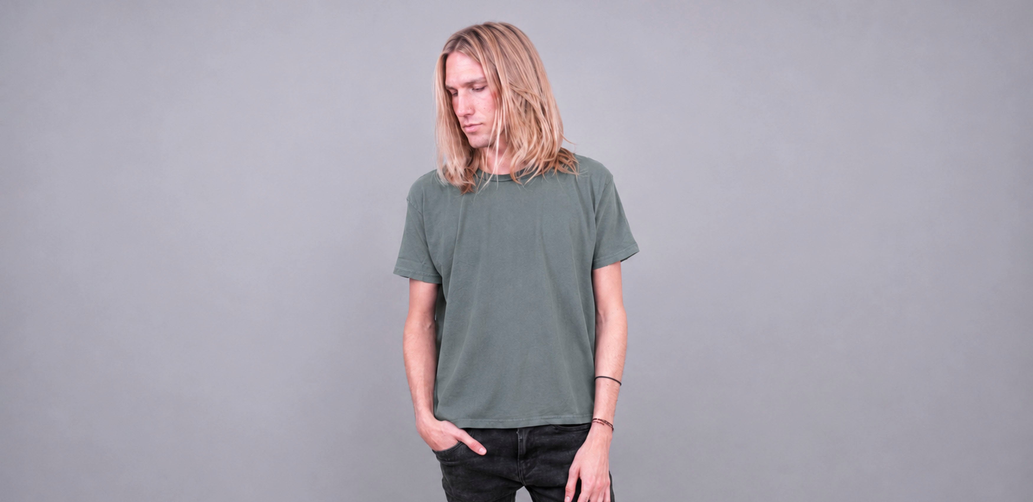 Heavyweight Wide Body Tee (Stone Green)