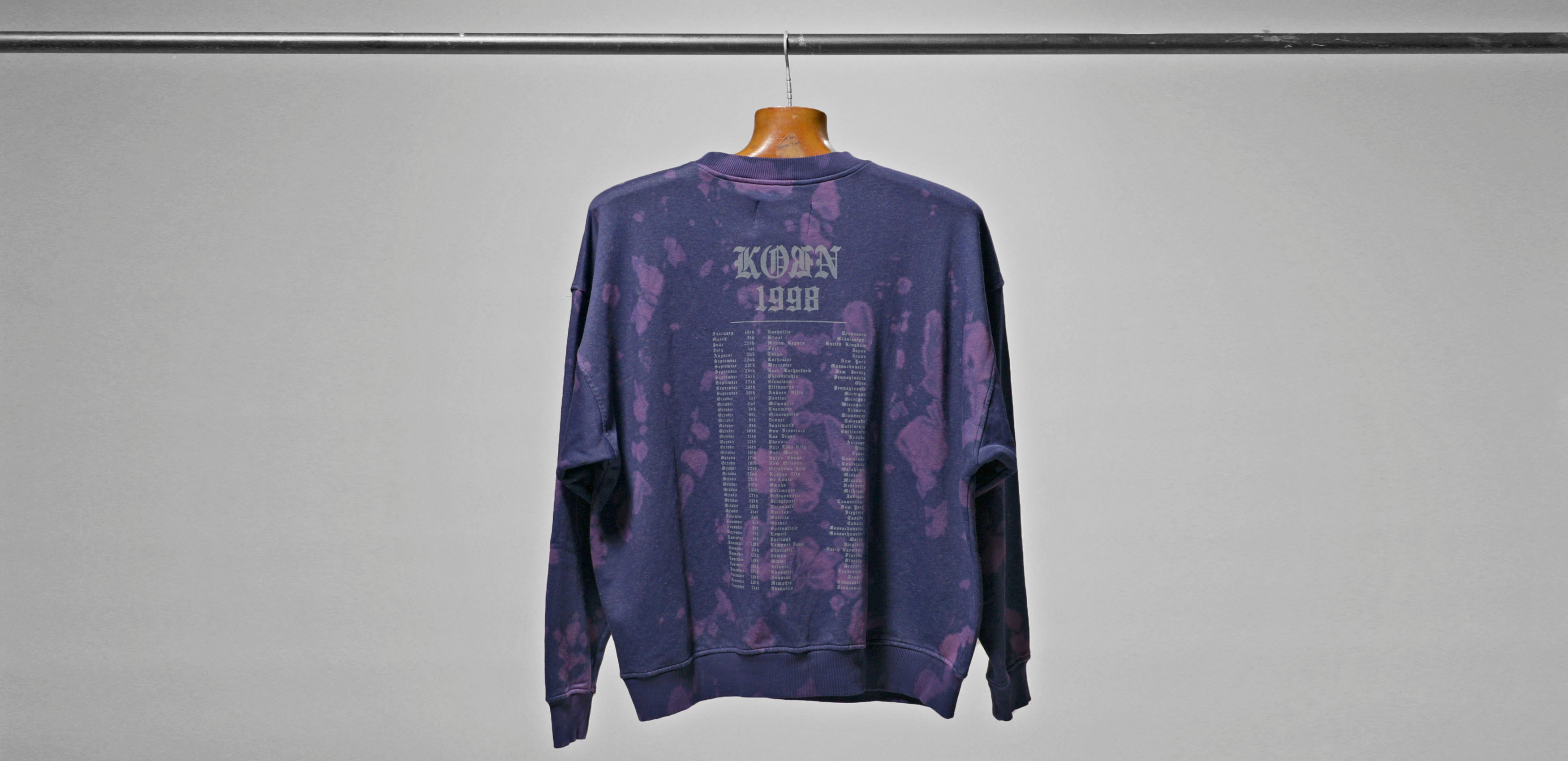 Korn 1998 Crewneck Sweatshirt (Bleached Blue)